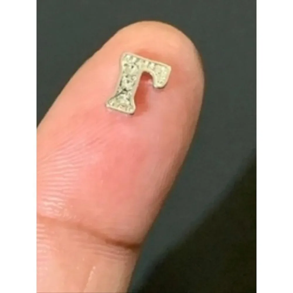 Letter M Bling Charm For Floating Lockets